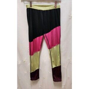 EVERLAST GIRLS KID MEDIUM 10.5/12.5 LEGGINGS ATHLETIC RETRO STRETCHY COLORBLOCK